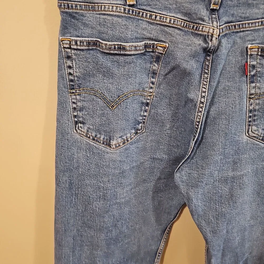 Levi's 505 Jeans Men's 40x32 Blue Denim Cotton Blend Straight Fit Casual Pants